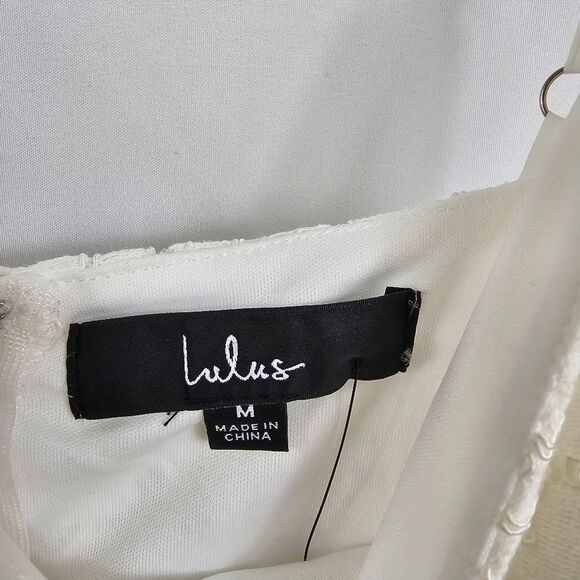 NWT Lulus Love in Layers Tiered Lace Midi Dress in Ivory - Size M - Picture 2 of 9